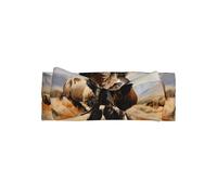 WZYCWB North American Bison Herd Bow Headband Children Elastic Bow Hair Accessories 0-6 Months Hair Bows for Newborns Infants Toddlers