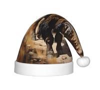 WZYCWB North American bison herd Patterns Kids' Christmas Party Hats, Soft and Comfortable, Gentle on Skin, Kindergarten Class Party Gifts