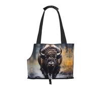 WZYCWB North American bison Lightweight travel bag for cats & breathable small dog shoulder bag for easy portability