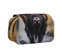 WZYCWB North American bison Patterned Portable Pencil Case ideal for organizing pens in the office or storing makeup brushes