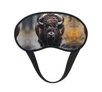 WZYCWB North American Bison Printed Sleeping Eye mask, Full Coverage, relieves Eye Fatigue