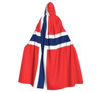 WZYCWB Norwegian flag Patterned hooded cape, robe Cosplay costume for men and women, Halloween adult role play costume