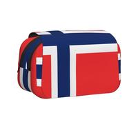 WZYCWB Norwegian flag Patterned Portable Pencil Case ideal for organizing pens in the office or storing makeup brushes
