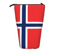 WZYCWB Norwegian Flag Printed Retractable Pen Holder for Dorm or Office use.