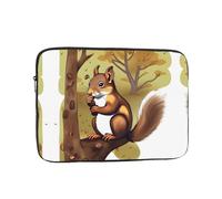 WZYCWB Nut-eating squirrel 10 inch Printed laptop sleeve for 10-17-inch laptops, perfect for business, office, school, or university use.