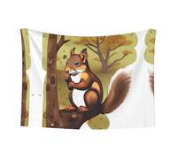 WZYCWB Nut-Eating Squirrel Large Printed pet Blanket - Suitable for pet kennels/Dog beds/cat Baskets