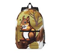 WZYCWB Nut-eating squirrel Printed backpack with pockets - suitable for work, business trips, travel, sports