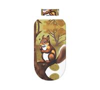 WZYCWB Nut-eating squirrel Printed swaddle blanket set + cute headband, baby swaddle blanket after bath