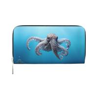 WZYCWB Octopus in the Sea Printed zippered wallet perfect for travel, business, and everyday wear. Holds cell phones and cash.