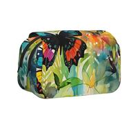 WZYCWB Oil on canvas butterfly Printing Portable Pencil Case ideal for organizing pens in the office or storing makeup brushes