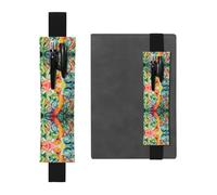WZYCWB Oil Painting of a Snake Printed Large-Capacity PVC Pen Holder + Creative Diary Pen Bag Set with Elastic Band Anti-Slip Design