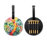 WZYCWB Oil Painting of a Snake Special Printed Golf tee Storage Bag - Portable Hanging Buckle Design