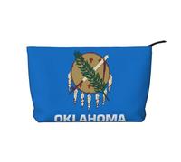 WZYCWB Oklahoma State Flag Patterned Toiletry Storage Bag, Essential for organizing Cosmetics and Skincare Products.