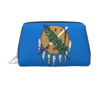 WZYCWB Oklahoma State Flag Printed Leather Cosmetic Bag for Women - Stylish and Soft, Durable