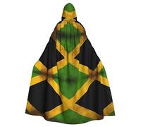 WZYCWB Old Jamaican Flag Printed adult party decoration cape, Halloween hooded cape, unisex Halloween, carnival, masquerade, role play