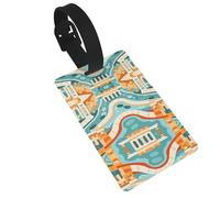 WZYCWB Old Street Buildings Pattern Luggage Tags - Airplane Travel Accessories, Backpack and Luggage Tags