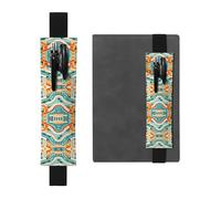 WZYCWB Old Street Buildings Printed Large-Capacity PVC Pen Holder + Creative Diary Pen Bag Set with Elastic Band Anti-Slip Design