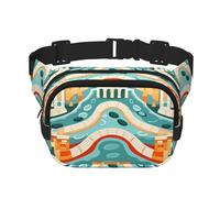 WZYCWB Old Street Buildings Sports Waist Bag, Trendy and Fashionable Crossbody Bag, Lightweight Travel Small Bag