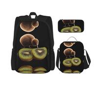 WZYCWB One-horned rhino Backpack set (3-piece set) - student school bag + pencil case + lunch bag, large capacity backpack