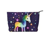 WZYCWB One-horse star Corduroy cosmetic bag, women's portable zipper handbag purse, suitable for travel and daily storage, cosmetics