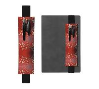 WZYCWB Open Apricot Blossoms Printed Large-Capacity PVC Pen Holder + Creative Diary Pen Bag Set with Elastic Band Anti-Slip Design