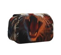 WZYCWB Open-mouthed cat head Printing Portable Pencil Case ideal for organizing pens in the office or storing makeup brushes