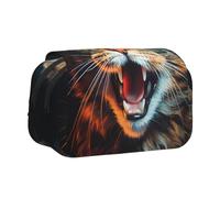 WZYCWB Open-mouthed cat Printing Portable Pencil Case ideal for organizing pens in the office or storing makeup brushes