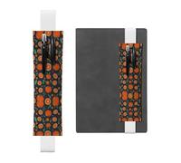 WZYCWB Orange background cartoon Diary pencil pouches, PVC pen holders and pen holders with elastic bands, and bookmarks are the best gift choices.