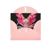 WZYCWB Orchid Praying Mantis Pink Printed Holiday Cards - Perfect for heartwarming holiday greetings