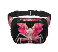 WZYCWB Orchid Praying Mantis Sports Waist Bag, Trendy and Fashionable Crossbody Bag, Lightweight Travel Small Bag