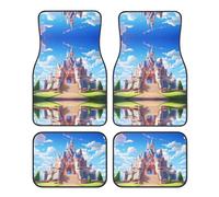 WZYCWB Outside the castle Patterned car mats 4-piece set | For cars/SUVs/trucks | Firm fit without displacement