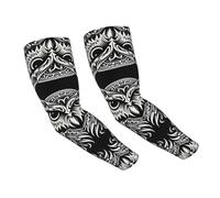 WZYCWB Owl Abstract Drawing Printed ice silk arm guards, elastic sleeves for summer driving and outdoor sports.