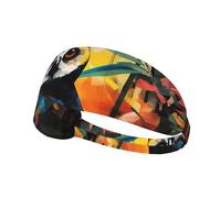 WZYCWB Owl Graffiti Printed sports headband, sports sweatband, moisture wicking
