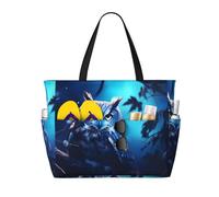 WZYCWB Owl in the Moonlight Beach bag large travel bag gym swimming pool zipper storage bag