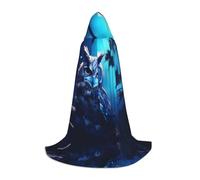 WZYCWB Owl in the Moonlight M Printed youth hooded cloak perfect for wizards and role-play costumes (S-L)