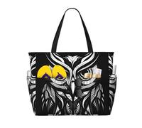 WZYCWB Owl Line Drawing Beach bag large travel bag gym swimming pool zipper storage bag