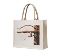 WZYCWB Owl on a branch Printed three-dimensional canvas tote bag suitable for travel, work, fitness, camping and beach carrying