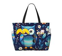 WZYCWB Owl Print Beach bag large travel bag gym swimming pool zipper storage bag