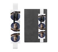 WZYCWB Owl under the moon Leather Pen Holder Bookmark, Adjustable Leather Pen Holder, Perfect for Back to School Christmas Gifts