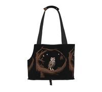 WZYCWB Owl under the starry sky Printed Pet Shoulder Bag - Lightweight, Breathable Travel Small Pet Shoulder Bag