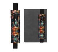 WZYCWB Painted Deer Printed Large-Capacity PVC Pen Holder + Creative Diary Pen Bag Set with Elastic Band Anti-Slip Design