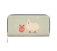 WZYCWB Pair of Animals Printed zippered wallet perfect for travel, business, and everyday wear. Holds cell phones and cash.