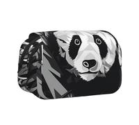 WZYCWB Panda black and white drawing Printing Portable Pencil Case ideal for organizing pens in the office or storing makeup brushes