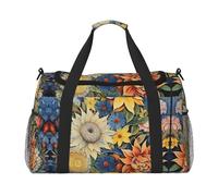 WZYCWB Panda cubs in the forest Handheld travel bag weekend bag fitness yoga bag suitable for fitness and other scenarios, Oil on Canvas Sunflower, One Size