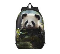 WZYCWB Panda cubs in the forest Printed backpack with pockets - suitable for work, business trips, travel, sports