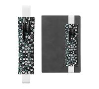 WZYCWB Panda cute face Diary pencil pouches, PVC pen holders and pen holders with elastic bands, and bookmarks are the best gift choices., White, One Size