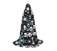WZYCWB Panda cute face M Patterned Hooded Cape Cosplay Costume - Holiday Party Costume Props