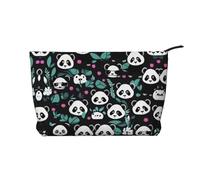 WZYCWB Panda Cute face Patterned Toiletry Storage Bag, Essential for organizing Cosmetics and Skincare Products.
