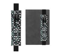 WZYCWB Panda Cute face Printed Large-Capacity PVC Pen Holder + Creative Diary Pen Bag Set with Elastic Band Anti-Slip Design