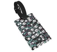 WZYCWB Panda Cute face Printed Luggage Tags - Waterproof and Durable Travel Tags